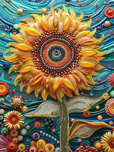 Diamond Painting XXL 40cm x 55cm, Diamant Painting Bilder Sonnenblume Crystal Art Blume Mosaik Bastelset Erwachsene Full Drill Cross Stickerei Kits für Anfänger, Deko Wohnzimmer, Geschenke -g25036F Diamond Painting XXL 40cm x 55cm, Diamant Painting Bilder Sonnenblume Crystal Art Blume Mosaik Bastelset Erwachsene Full Drill Cross Stickerei Kits für Anfänger, Deko Wohnzimmer, Geschenke -g25036F von ZZGBDWOU