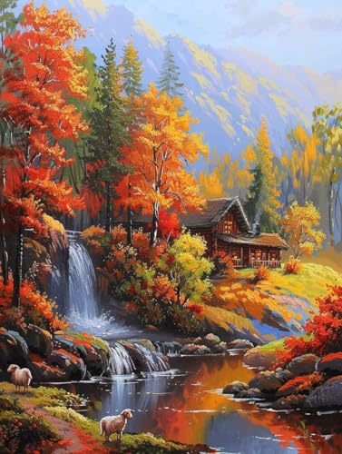 Diamond Painting XXL 80x110cm, Diamant Painting Bilder Landschaft Crystal Art Herbst Mosaik Bastelset Erwachsene Full Drill Cross Stickerei Kits für Anfänger, Deko Wohnzimmer, Geschenke -g250316 Diamond Painting XXL 80x110cm, Diamant Painting Bilder Landschaft Crystal Art Herbst Mosaik Bastelset Erwachsene Full Drill Cross Stickerei Kits für Anfänger, Deko Wohnzimmer, Geschenke -g250316 von ZZGBDWOU