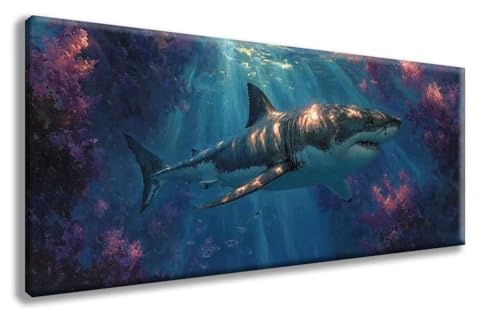 Hai Diamond Painting, Tiere Diamond Painting Erwachsene Groß XXL 50x100 cm, 5D Runder Vollbohrer Diamant Crystal Art Bastelnset, Mosaik Bastel Erwachsene für Deko Schlafzimmer, Geschenke -zzg250806 Hai Diamond Painting, Tiere Diamond Painting Erwachsene Groß XXL 50x100 cm, 5D Runder Vollbohrer Diamant Crystal Art Bastelnset, Mosaik Bastel Erwachsene für Deko Schlafzimmer, Geschenke -zzg250806 von ZZGBDWOU