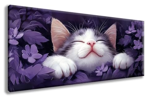 Katze Diamond Painting, Pflanzen Diamond Painting Erwachsene Groß XXL 90x180 cm, 5D Runder Vollbohrer Diamant Crystal Art Bastelnset, Mosaik Bastel Erwachsene für Deko Schlafzimmer -zzg250834865 von ZZGBDWOU