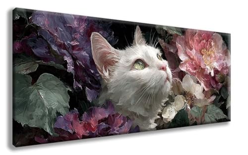 Katze Diamond Painting, Tiere Diamond Painting Erwachsene Groß XXL 100x300cm, 5D Runder Vollbohrer Diamant Crystal Art Bastelnset, Mosaik Bastel Erwachsene für Deko Schlafzimmer, Geschenke -zzg2508VR Katze Diamond Painting, Tiere Diamond Painting Erwachsene Groß XXL 100x300cm, 5D Runder Vollbohrer Diamant Crystal Art Bastelnset, Mosaik Bastel Erwachsene für Deko Schlafzimmer, Geschenke -zzg2508VR von ZZGBDWOU