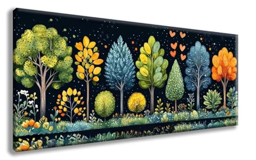 Landschaft Diamond Painting, Baum Diamond Painting Erwachsene Groß XXL (90x180 cm), 5D Runder Vollbohrer Diamant Crystal Art Bastelnset, Mosaik Bastel Erwachsene für Deko Schlafzimmer -zzg2508P0 von ZZGBDWOU