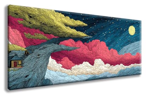 Landschaft Diamond Painting, Wolke Diamond Painting Erwachsene Groß XXL 100x300cm, 5D Runder Vollbohrer Diamant Crystal Art Bastelnset, Mosaik Bastel Erwachsene für Deko Schlafzimmer -zzg25080X von ZZGBDWOU
