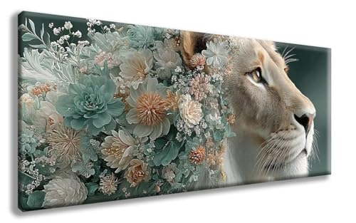 LöWe Diamond Painting, Tiere Diamond Painting Erwachsene Groß XXL 50x100 cm, 5D Runder Vollbohrer Diamant Crystal Art Bastelnset, Mosaik Bastel Erwachsene für Deko Schlafzimmer, Geschenke -zzg2508BU LöWe Diamond Painting, Tiere Diamond Painting Erwachsene Groß XXL 50x100 cm, 5D Runder Vollbohrer Diamant Crystal Art Bastelnset, Mosaik Bastel Erwachsene für Deko Schlafzimmer, Geschenke -zzg2508BU von ZZGBDWOU