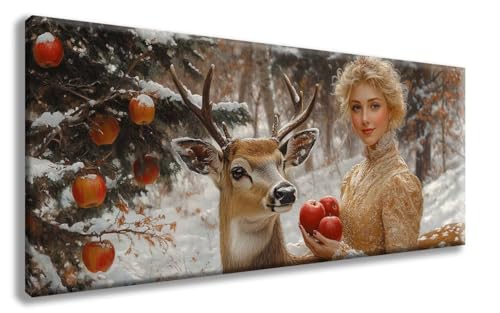 Reh Diamond Painting, Winter Diamond Painting Erwachsene Groß XXL 50x100 cm, 5D Runder Vollbohrer Diamant Crystal Art Bastelnset, Mosaik Bastel Erwachsene für Deko Schlafzimmer, Geschenke -zzg2508L8 Reh Diamond Painting, Winter Diamond Painting Erwachsene Groß XXL 50x100 cm, 5D Runder Vollbohrer Diamant Crystal Art Bastelnset, Mosaik Bastel Erwachsene für Deko Schlafzimmer, Geschenke -zzg2508L8 von ZZGBDWOU