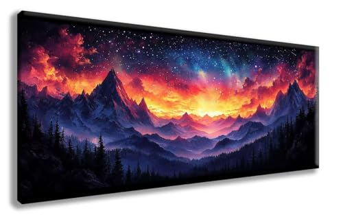 Sternenhimmel Diamond Painting, Gebirge Diamond Painting Erwachsene Groß XXL 30x60 cm, 5D Runder Vollbohrer Diamant Crystal Art Bastelnset, Mosaik Bastel Erwachsene für Deko Schlafzimmer -zzg25085W von ZZGBDWOU