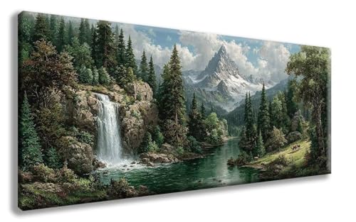 Stürze Diamond Painting, Gebirge Diamond Painting Erwachsene Groß XXL (50x100 cm), 5D Runder Vollbohrer Diamant Crystal Art Bastelnset, Mosaik Bastel Erwachsene für Deko Schlafzimmer -zzg2508V6 von ZZGBDWOU