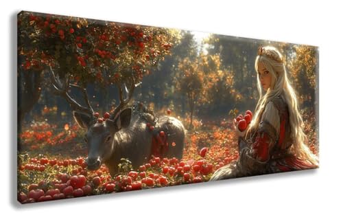 Tiere Diamond Painting, Frau Diamond Painting Erwachsene Groß XXL 100x300cm, 5D Runder Vollbohrer Diamant Crystal Art Bastelnset, Mosaik Bastel Erwachsene für Deko Schlafzimmer, Geschenke -zzg250801 von ZZGBDWOU
