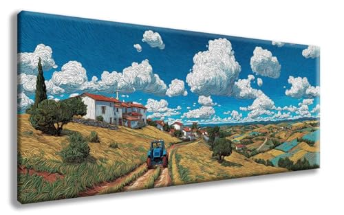 Weizenfeld Diamond Painting, Wolke Diamond Painting Erwachsene Groß XXL (90x180 cm), 5D Runder Vollbohrer Diamant Crystal Art Bastelnset, Mosaik Bastel Erwachsene für Deko Schlafzimmer -zzg250869 von ZZGBDWOU