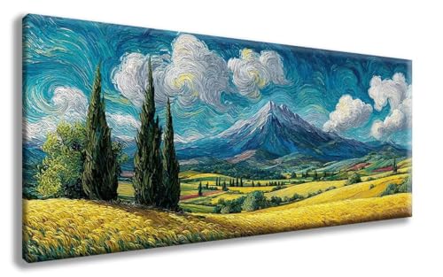 Wolke Diamond Painting, Weizenfeld Diamond Painting Erwachsene Groß XXL 100x300cm, 5D Runder Vollbohrer Diamant Crystal Art Bastelnset, Mosaik Bastel Erwachsene für Deko Schlafzimmer -zzg2508M0 von ZZGBDWOU