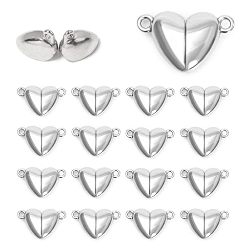 20 Stück Magnet Schmuck Verschlüsse Herzförmig, Magnetverschluss Magnetische Karabinerverschluss Kettenverschluss Schmuckverschluss Ketten für DIY Halskette Armband Machen Ketten 20 Stück Magnet Schmuck Verschlüsse Herzförmig, Magnetverschluss Magnetische Karabinerverschluss Kettenverschluss Schmuckverschluss Ketten für DIY Halskette Armband Machen Ketten von ZZHBOO