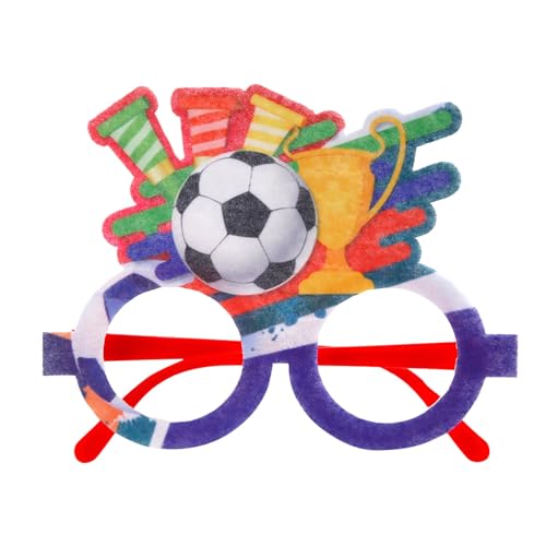 ZZHZGZ Europapokal-Fußball-Fan-Brille, Fußball-Party-Dekoration, Cheer-Requisiten-Brille Brillenputzgerät Party Brillen Schwarz von ZZHZGZ