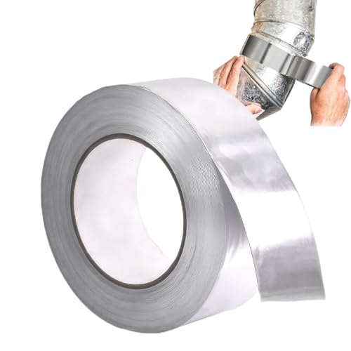 ZZHypGr Aluminium Klebeban 50mm x 20m, Selbstklebendes Alu-Klebeband Aluband, Wasserdichtes- und hitzebeständiges Band zum Versiegeln, Reparieren und Isolieren (Silbere Klebeband 1PC) von ZZHypGr