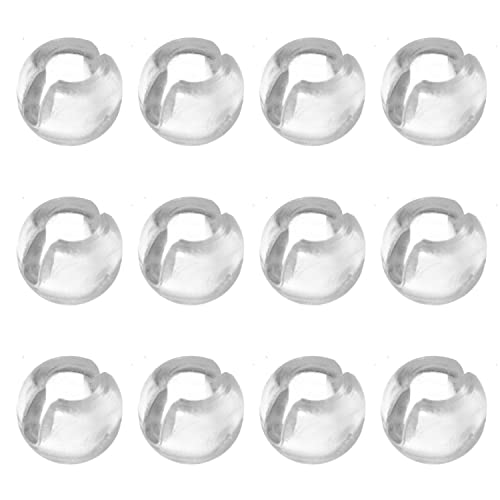 ZZLZX 12 Stück 4 mm transparente Kettenstopper für Perlenkette, Jalousien-Perlen-Zubehör von ZZLZX