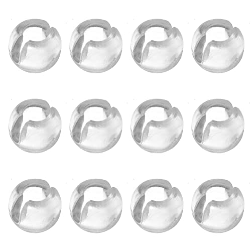 ZZLZX 12 Stück 4 mm klare Ketten-Crimp Stopper für Perlenketten, Jalousien, Perlenzubehör von ZZLZX