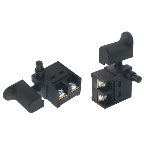 ZZLZX 2 x Elektrowerkzeug-Schalter, Hammer-Triggerschalter, 6 A, Drucktastenschalter für Bohrmaschine, Fräser, Typ 110, für Handbohrmaschine, Winkelschleifer von ZZLZX