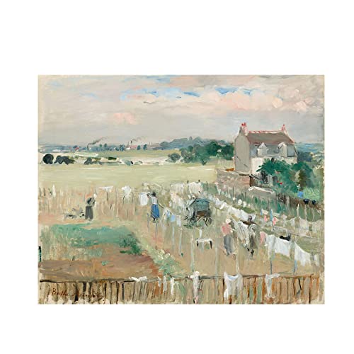 Berthe Morisot Prints – Poster zum Aufhängen der Wäsche zum Trocknen – Impressionistische Malerei, Leinwand, Wandkunst für Büro, Wohnzimmer, Schlafzimmer, ästhetisches Bild, ungerahmt (30x38 cm) von ZZPT