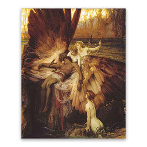 ZZPT Herbert James Draper Poster – The Lament for Icarus Kunstdruck – Klassische Gemälde auf Leinwand, Vintage-Wanddekoration für Schlafzimmer, Wohnzimmer, ungerahmt (30 x 38 cm) von ZZPT