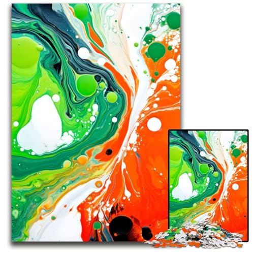 1000-teiliges Puzzle Acrylfarben-Puzzles für Erwachsene entspannende Unterhaltung Heimdekoration 1000 Teile (38 x 26 cm) von ZZQWIPEIS
