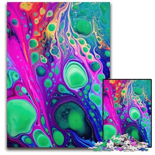 1000-teiliges Puzzle für Erwachsene Acrylfarben-Puzzle Spaß für zu Hause Aktivitäten Geburtstagsgeschenk Reisegeschenke 1000 PCS (75 x 50 cm) von ZZQWIPEIS