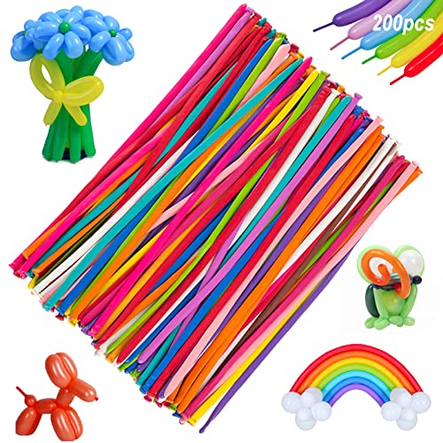 Lange Luftballon, 200 Stück Magische Luftballons, Luftballons bunt, Magic Modellierballons, Modeling Balloons Long, für Hochzeit, Geburtstag, Kindergeburtstag Party -Gemischte Farbe Lange Luftballon, 200 Stück Magische Luftballons, Luftballons bunt, Magic Modellierballons, Modeling Balloons Long, für Hochzeit, Geburtstag, Kindergeburtstag Party -Gemischte Farbe von ZZRSYJ