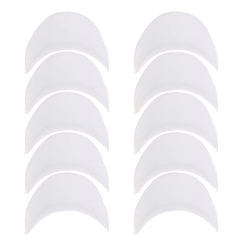 ZZSRJ 10 Stück = 5 Paar gepolsterte Schulterpolster verschlüsselt Schaum-Schaum-Schulterpolster for Blazer T-Shirts Kleidung Nähzubehör (Color : White L, Größe : One Size) von ZZSRJ