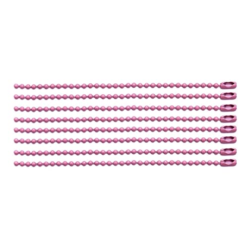 ZZSRJ 20 Stück/Batch Kugel Perlenkette Perlenverbinder for die Schmuckherstellung DIY Charm Supplies 2/2.4mm (Color : Pink, Size : 2.4mm Length 12cm) von ZZSRJ