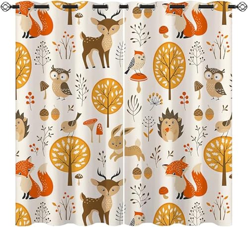 ZZTBQ Cartoon Tier Vorhänge Für Kinderzimmer Jungen Kawaii Nette Cartoon Vorhänge Verdunkelungsvorhang Wald Fuchs Eule REH Kaninchen Igel 200x160cm Für Jungen Mädchen Kinder Schlafzimmer ZZTBQ Cartoon Tier Vorhänge Für Kinderzimmer Jungen Kawaii Nette Cartoon Vorhänge Verdunkelungsvorhang Wald Fuchs Eule REH Kaninchen Igel 200x160cm Für Jungen Mädchen Kinder Schlafzimmer von ZZTBQ