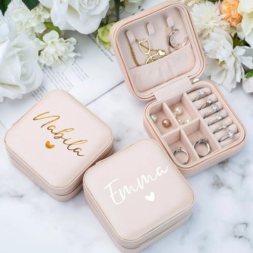 ZZTINGC Personalisierte Schmuckschatulle, Individuelle Schmuckschatulle For Brautjungfern, Reise-Schmuckkästchen, Individuelle Namens-Schmuckschatulle For Organisieren, Brautjungfern-Antrag ZZTINGC Personalisierte Schmuckschatulle, Individuelle Schmuckschatulle For Brautjungfern, Reise-Schmuckkästchen, Individuelle Namens-Schmuckschatulle For Organisieren, Brautjungfern-Antrag von ZZTINGC