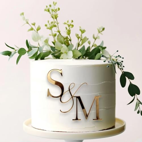 ZZTINGC Personalized Couple Initial Cake Topper, Custom Engagement Cake Topper, Birthday Cake Topper ZZTINGC Personalized Couple Initial Cake Topper, Custom Engagement Cake Topper, Birthday Cake Topper von ZZTINGC