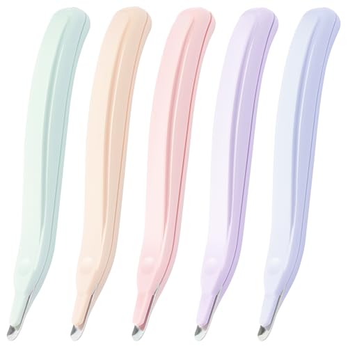 Professioneller magnetischer Klammerentferner, gummierter Heftklammerentferner, Werkzeug zum Entfernen von Heftklammern für Schule, Büro, Zuhause, 5 Stück (lila/blau/hellgrün/orange/pink) von ZZTX