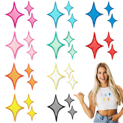 30 Stück Aufnäher zum Aufbügeln in verschiedenen Größen, bestickte Applikationen zum Aufnähen auf Rucksack, Hut, Jacke, Kleidung, Jacke, Jeans, Basteldekoration von ZZXLLRO