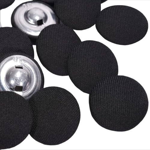 ZZXLLRO 30 Stück Smoking-Knöpfe in Schwarz, 25 mm groß, mit Stoff bezogen, Samt-Knöpfe mit Kunststoffschaft, glatte Satin-Knöpfe zum Nähen von Brautanzügen, Kleidern, Kleidung ZZXLLRO 30 Stück Smoking-Knöpfe in Schwarz, 25 mm groß, mit Stoff bezogen, Samt-Knöpfe mit Kunststoffschaft, glatte Satin-Knöpfe zum Nähen von Brautanzügen, Kleidern, Kleidung von ZZXLLRO