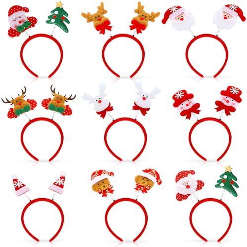 ZZXLOPEZ Weihnachtsstirnbänder, 9 Stück Weihnachtskopfschmuck, Weihnachtsfeier Dekoration, Haarreifen, Haarschmuck, Weihnachts Dekoration, Weihnachtsstirnband Haarschmuck für Erwachsene und Kinder ZZXLOPEZ Weihnachtsstirnbänder, 9 Stück Weihnachtskopfschmuck, Weihnachtsfeier Dekoration, Haarreifen, Haarschmuck, Weihnachts Dekoration, Weihnachtsstirnband Haarschmuck für Erwachsene und Kinder von ZZXLOPEZ