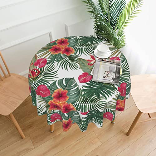 ZaKhs Runde Tischdecke mit Hawaii-Aufdruck, abwischbar, wasserdicht, für den Außenbereich, für Party, Picknick, Esszimmer, Garten, 152 cm von ZaKhs