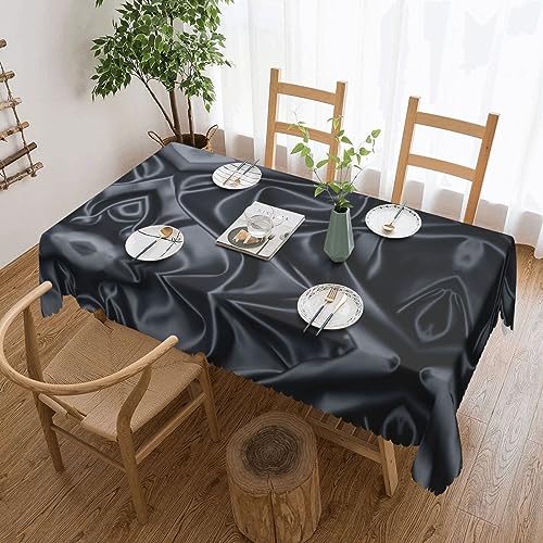 ZaKhs Schwarze Seidentischdecke mit Faltenaufdruck, wasserabweisend, abwischbar, rechteckige Tischdecke für Esstisch, 137 x 183 cm, für Küche, Abendessen, Picknick, Outdoor-Party ZaKhs Schwarze Seidentischdecke mit Faltenaufdruck, wasserabweisend, abwischbar, rechteckige Tischdecke für Esstisch, 137 x 183 cm, für Küche, Abendessen, Picknick, Outdoor-Party von ZaKhs