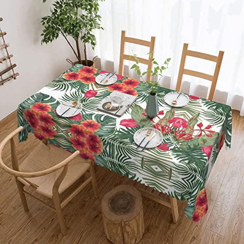 ZaKhs Sommer-Tischdecke mit hawaiianischem Druck, rechteckig, wasserdicht, für den Außenbereich, Party, Picknick, Esszimmer, Garten, 137 x 183 cm von ZaKhs