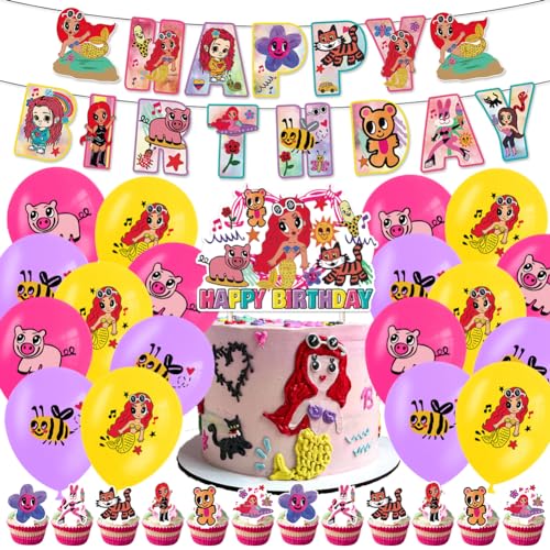 Singer Geburtstagsfeier Dekorationen,32 Stück Ka-Rol Party Supplies Sänger Luftballons Happy Birthday Cake Topper Cartoon Geburtstag Party Dekoration Banner Geburtstagsartikel Für Popmusikfansänger Singer Geburtstagsfeier Dekorationen,32 Stück Ka-Rol Party Supplies Sänger Luftballons Happy Birthday Cake Topper Cartoon Geburtstag Party Dekoration Banner Geburtstagsartikel Für Popmusikfansänger von ZaMoux