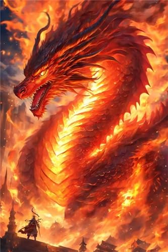 5D Diamond Painting, Malen nach Zahlen Cross Stitch Stickerei Embroidery kit, DIY Flammen Drache Diamant Painting Bilder Full Drill Crystal Arts Crafts, Weihnachten Home Wall Decor 30x45cm ZA-1721 5D Diamond Painting, Malen nach Zahlen Cross Stitch Stickerei Embroidery kit, DIY Flammen Drache Diamant Painting Bilder Full Drill Crystal Arts Crafts, Weihnachten Home Wall Decor 30x45cm ZA-1721 von Zaafeen