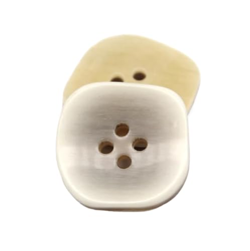 25mm 30mm große beige Resin Hornknöpfe Diy Nähknöpfe, Square Beige, 30mm 6pcs von ZacLAy