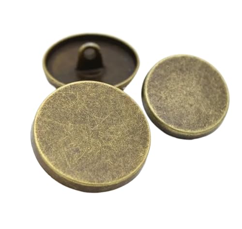 30 Stück runde bronzefarbene Knöpfe, Metallknöpfe, flacher Spiegel, Anzug, Jacke, Mantel, reine Schnalle, Metallknöpfe, Bronze, 15mm 30 Stück runde bronzefarbene Knöpfe, Metallknöpfe, flacher Spiegel, Anzug, Jacke, Mantel, reine Schnalle, Metallknöpfe, Bronze, 15mm von ZacLAy