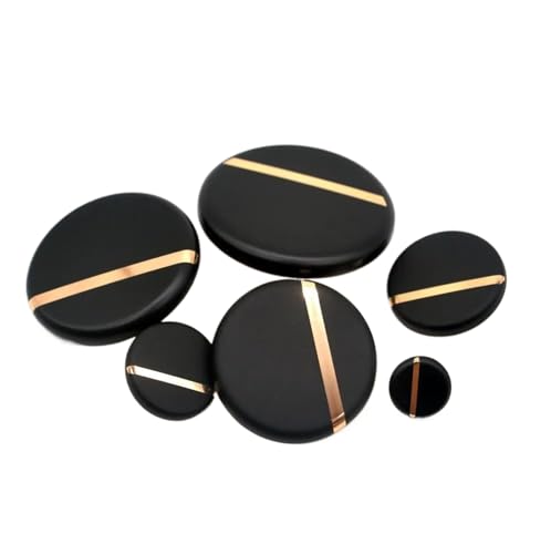 30mm 40mm klassische dekorative Nähknöpfe, flache schwarze Knöpfe, 30mm 6pcs, Einheitsgröße 30mm 40mm klassische dekorative Nähknöpfe, flache schwarze Knöpfe, 30mm 6pcs, Einheitsgröße von ZacLAy