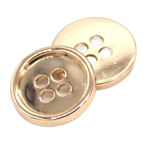 4 Löcher Metallknöpfe für Kleidung, Mantel, Anzug, Jacke, Stricktaschen, Nähknöpfe, Gold, 10mm 10pcs 4 Löcher Metallknöpfe für Kleidung, Mantel, Anzug, Jacke, Stricktaschen, Nähknöpfe, Gold, 10mm 10pcs von ZacLAy