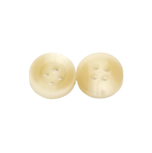4 Löcher klassische Männer Hemd Harz Horn Knöpfe dekorative Knopf Nähen Knöpfe, Beige, 9mm 30pcs von ZacLAy