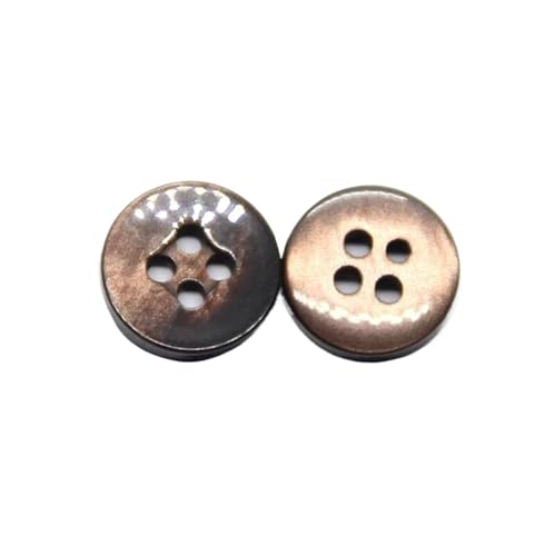 9/10/11mm Harz-Hemdknöpfe für quadratische 4 Löcher, handgefertigtes Diy-Zubehör, Braun, 10mm 30pcs von ZacLAy