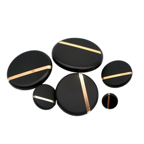 Klassische 30mm 40mm große dekorative Nähknöpfe, flache schwarze Knöpfe für Hemd, Mantel, Zubehör, Diy, 40mm 6pcs, Einheitsgröße Klassische 30mm 40mm große dekorative Nähknöpfe, flache schwarze Knöpfe für Hemd, Mantel, Zubehör, Diy, 40mm 6pcs, Einheitsgröße von ZacLAy