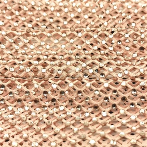 Strass-Netz-Applikation, Stoff mit Strasssteinen, Kristall, Nähbesatz, Kristall von Zadaos