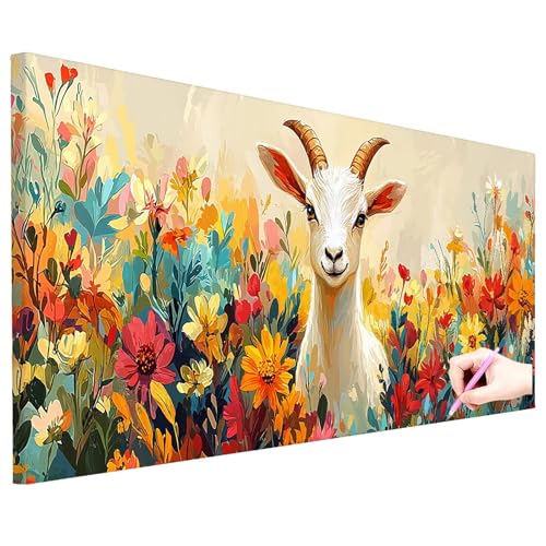 Diamond Painting Blumen Diamond Painting Groß 200x80cm Basteln Erwachsene Full Drill Diamant Kunst Malerei Schaf Bilder DIY Diamant Stickerei Strass Kreuzstich Set Herbstdeko Geschenke für Frauen N-94 von ZaeMynnu