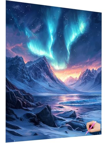 Diamond Painting Erwachsene Aurora Diamant Painting Bilder Landschaft 5D Diamond Art Set für Kinder Anfänger, DIY Diamant Cross Stickerei Kreativ Set für Erwachsene für Deko Wohnzimmer 80x110cm A-50 Diamond Painting Erwachsene Aurora Diamant Painting Bilder Landschaft 5D Diamond Art Set für Kinder Anfänger, DIY Diamant Cross Stickerei Kreativ Set für Erwachsene für Deko Wohnzimmer 80x110cm A-50 von ZaeMynnu