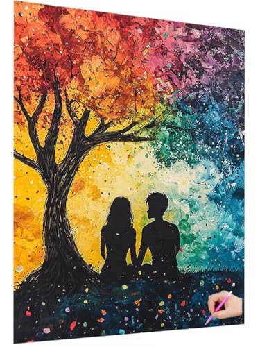 Diamond Painting Erwachsene Baum Diamant Painting Bilder Landschaft 5D Diamond Art Set für Kinder Anfänger DIY Diamant Cross Stickerei Kreativ Set für Erwachsene Deko Wohnzimmer Geschenke 30x40cm G-76 von ZaeMynnu